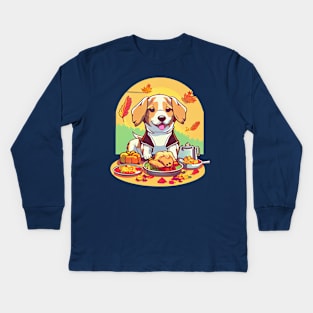 Why French Bulldogs Love Thanksgiving Kids Long Sleeve T-Shirt